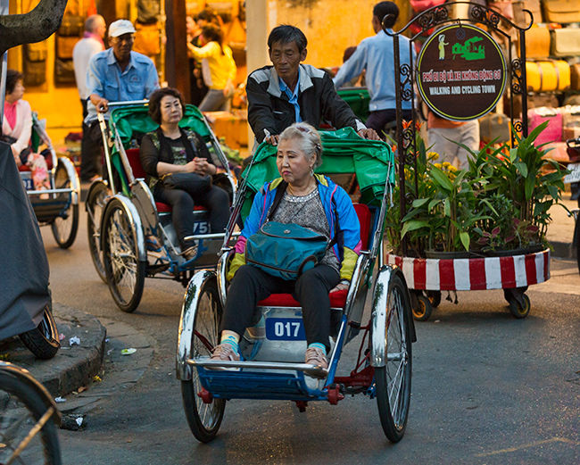 How much fun we had taking a tour of Hoi An in a bicycle rikscha