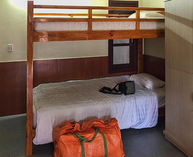 My bunk bed at the Ocean View Homestay in Dong Hoi