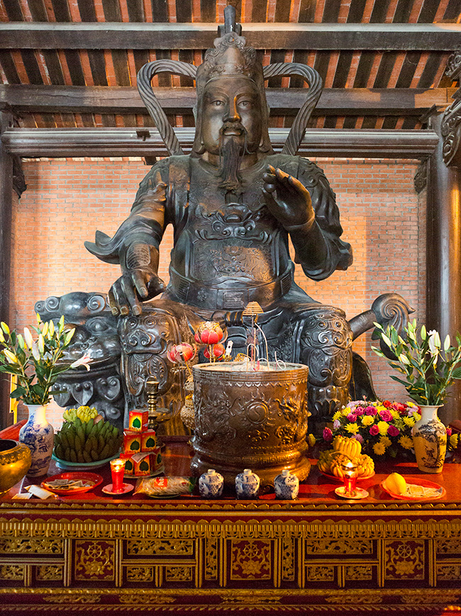 One of the many statues in the temple